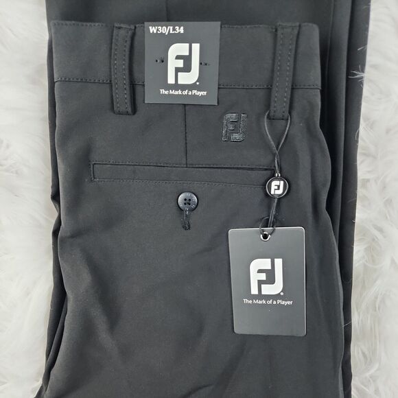 NEW FootJoy Pants Performance Knit Golf Pants Men Size 30x34 - Black 24101 - Picture 3 of 8
